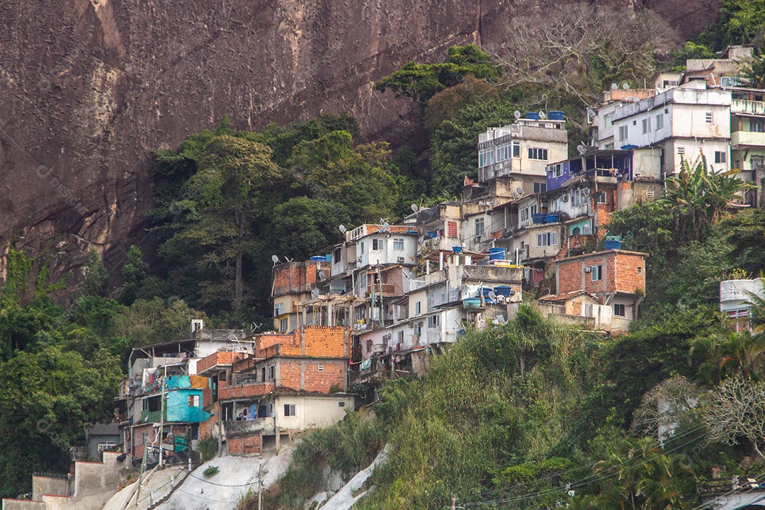 Favela Sky Farm no Rio de Janeiro Brasil.