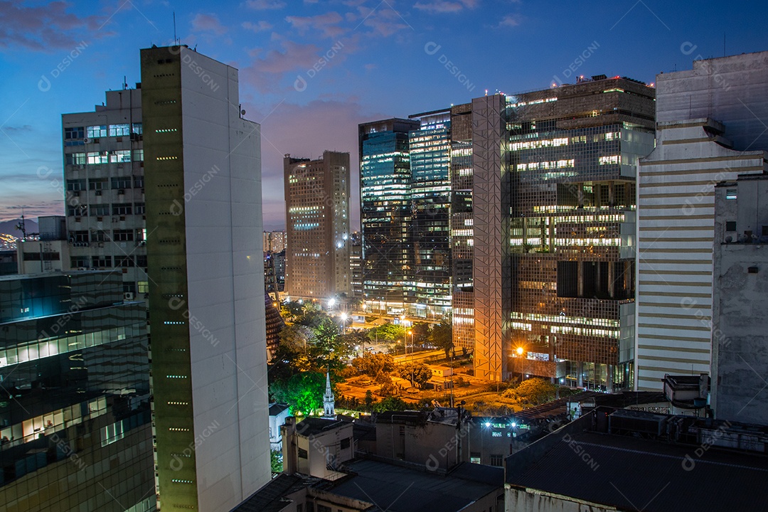 bairro de santa teresa visto do alto de um prédio no centro do rio de janeiro Brasil.