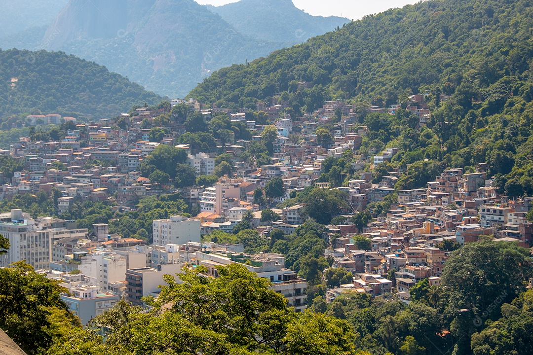 Favela Babilônia em Copacabana no Rio de Janeiro Brasil.