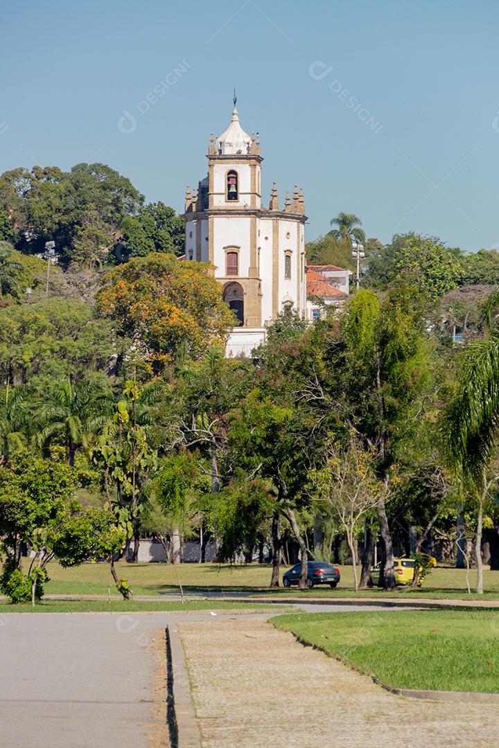 Igreja de Nossa Senhora da Glória do Outeiro outeiro da glória vista do talude flamengo no Rio de Janeiro - Brasil