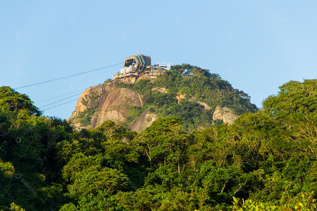 morro do pão de açúcar visto da praia de Copacabana no rio de janeiro Brasil