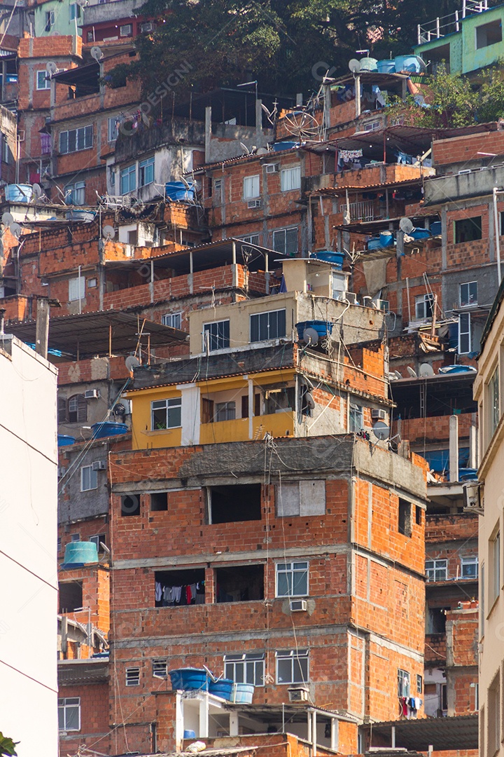 casas do morro do pavão em copacabana no rio de janeiro Brasil.