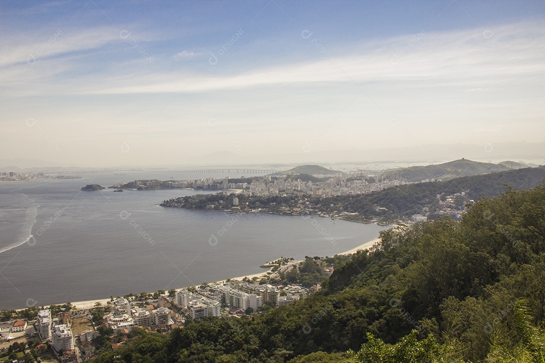 vista do topo do parque da cidade (parque da cidade) de niterói no rio de janeiro Brasil.