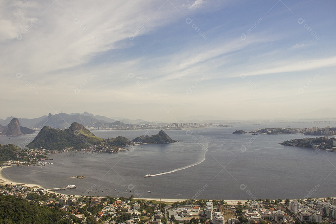 vista do topo do parque da cidade (parque da cidade) de niterói no rio de janeiro Brasil.