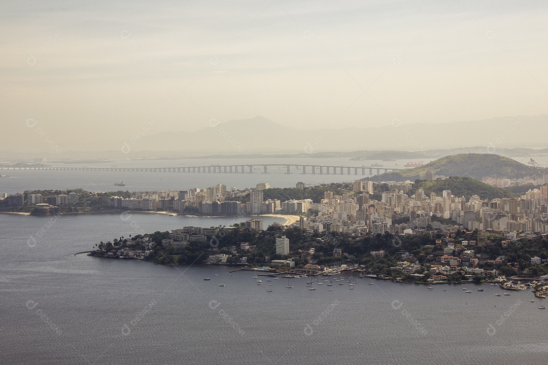 vista do topo do parque da cidade (parque da cidade) de niterói no rio de janeiro Brasil.