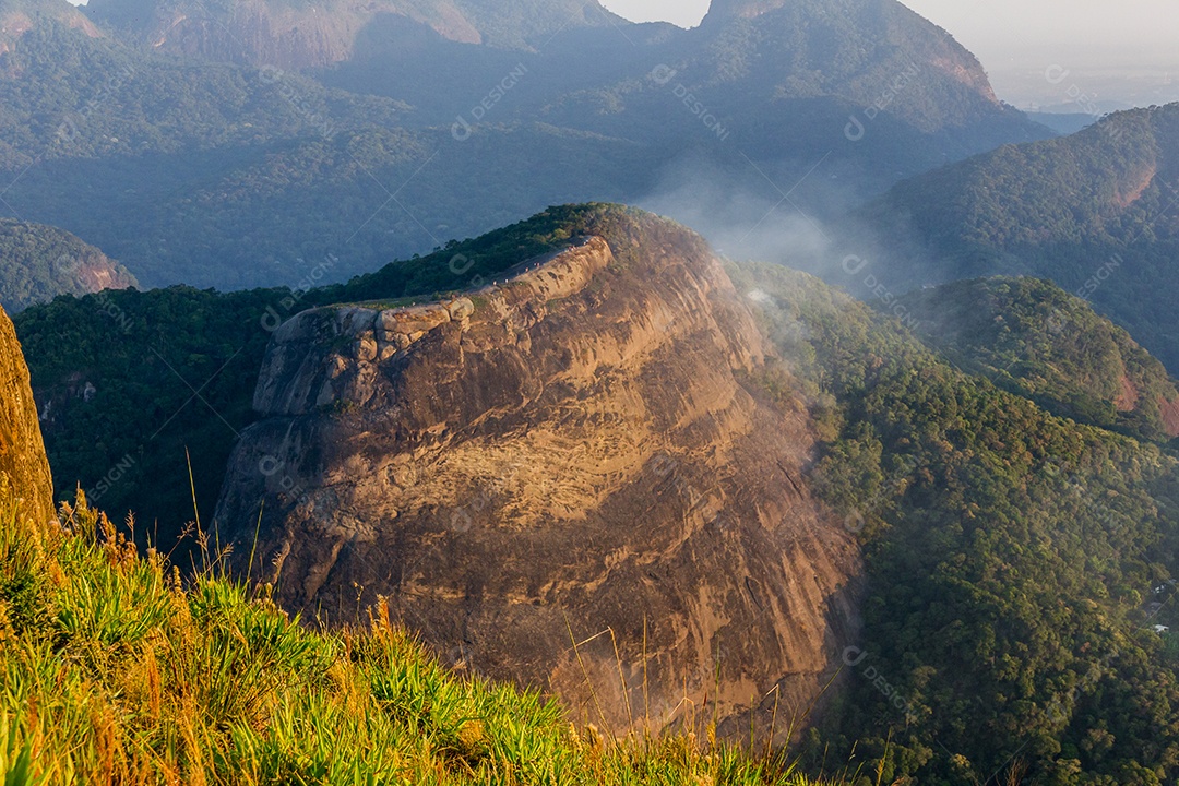 vista do topo da bela rocha (pedra bonita) no Rio de Janeiro Brasil.