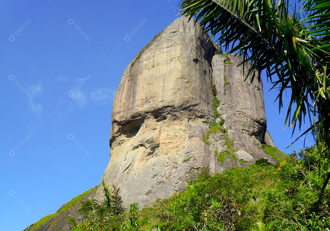 vista do topo da bela rocha (pedra bonita) no Rio de Janeiro Brasil.