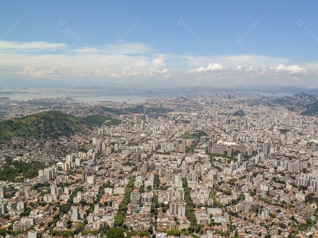 vista do alto do mirante dona marta no Rio de Janeiro, Brasil.