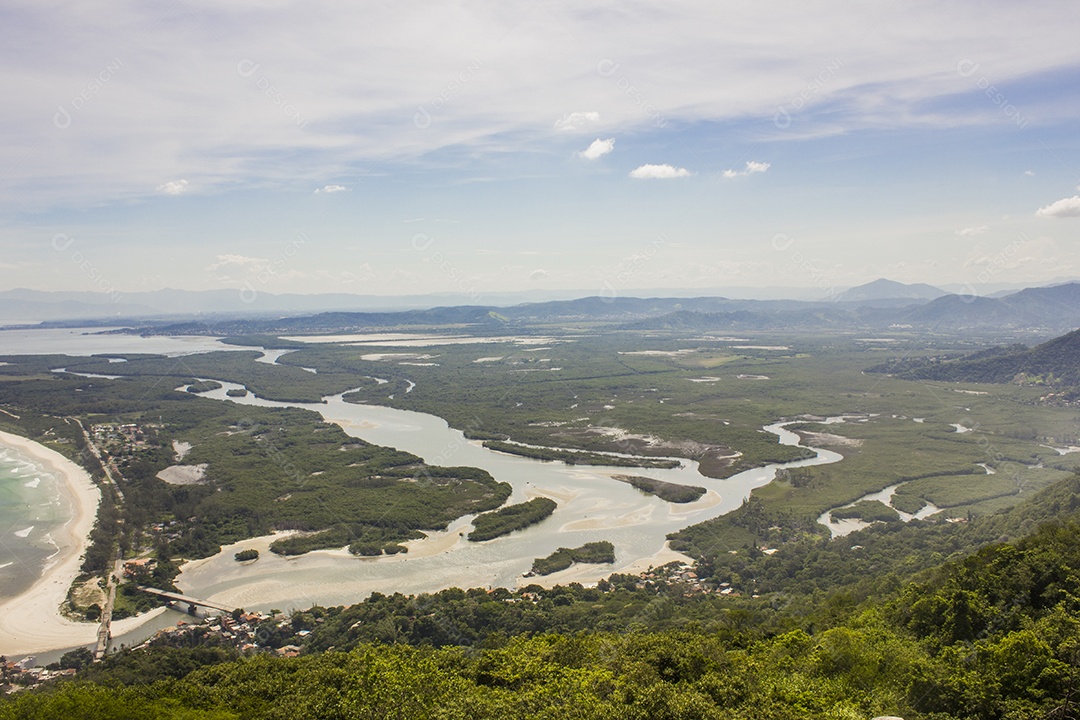 vista do topo da pedra do telégrafo no Rio de Janeiro Brasil.