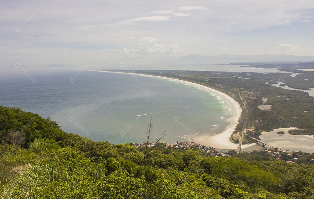 vista do topo da pedra do telégrafo no Rio de Janeiro Brasil.