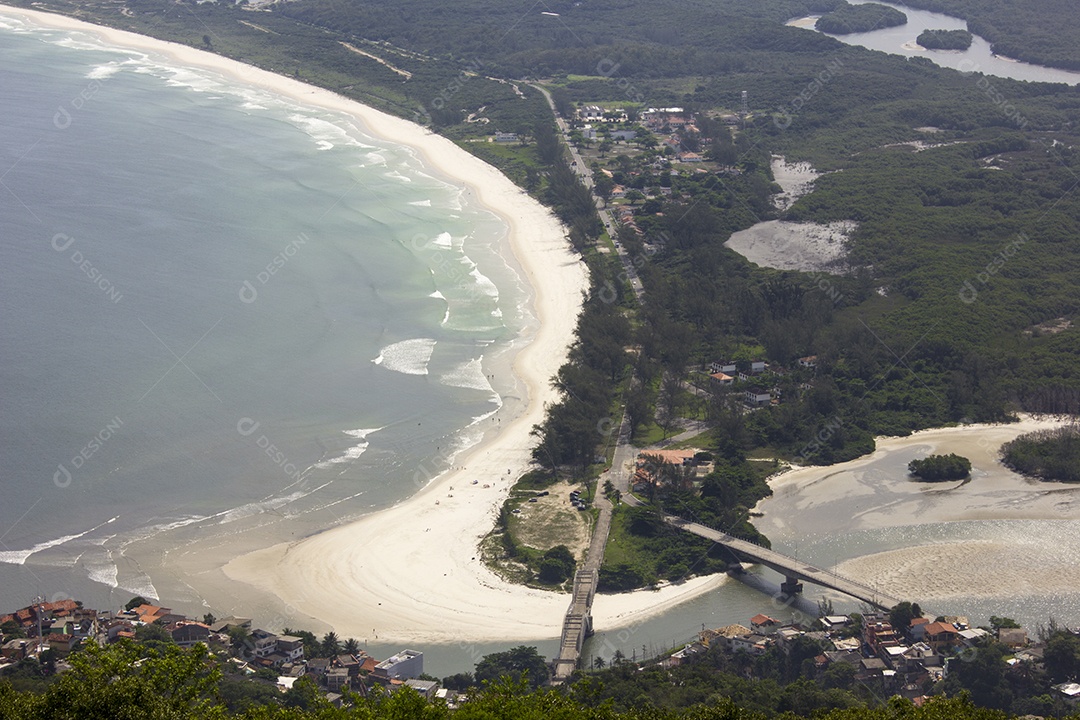 vista do topo da pedra do telégrafo no Rio de Janeiro Brasil.