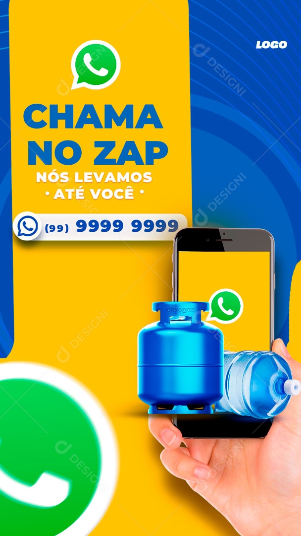 Acabou O Gás Chama No Zap Social Media PSD Editável