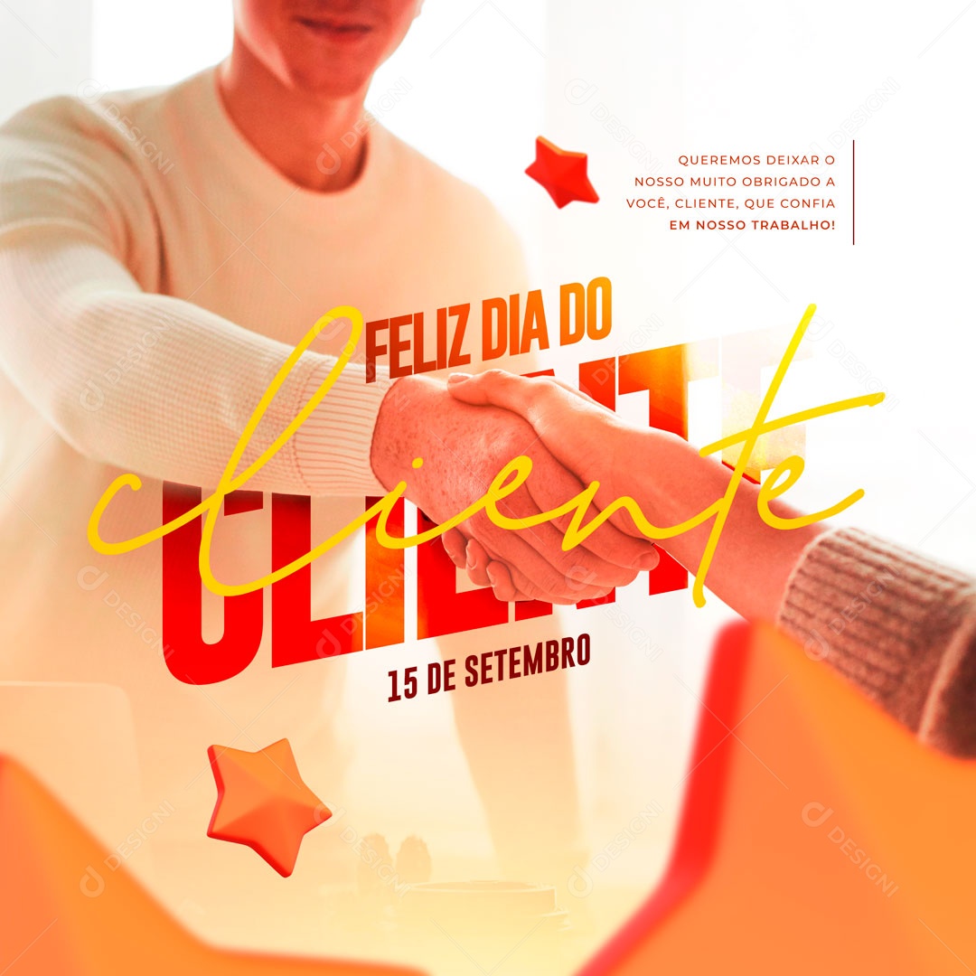 Feliz Dia Do Cliente 15 De Setembro Social Media PSD Editável