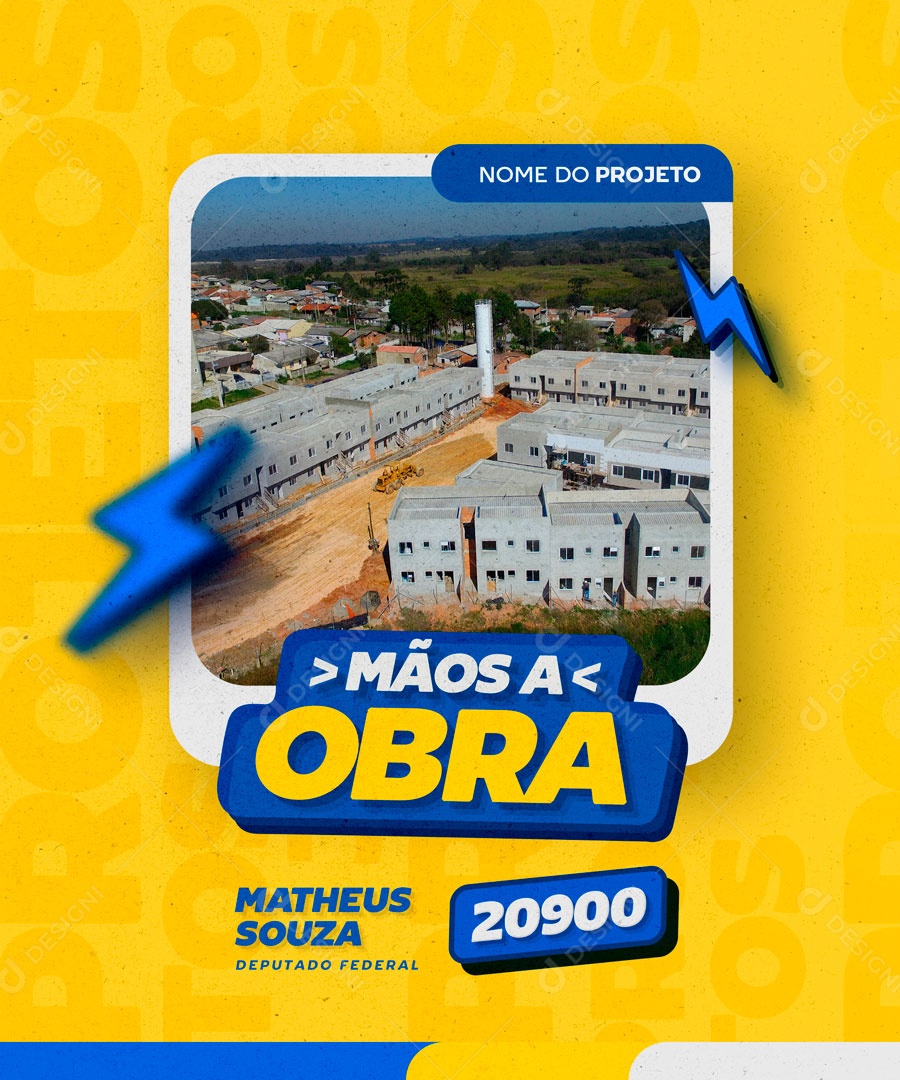 Mãos A Obra Vote Certo Deputado Federal Social Media PSD Editável