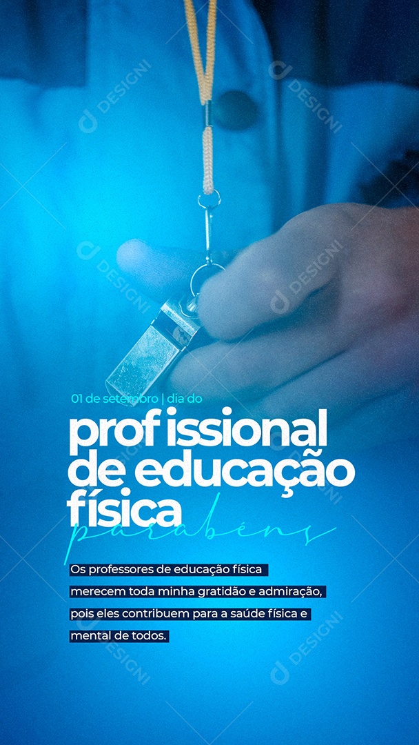 Story Merecem toda minha gratidão Dia Do Profissional Da Educação Física Social Media PSD Editável