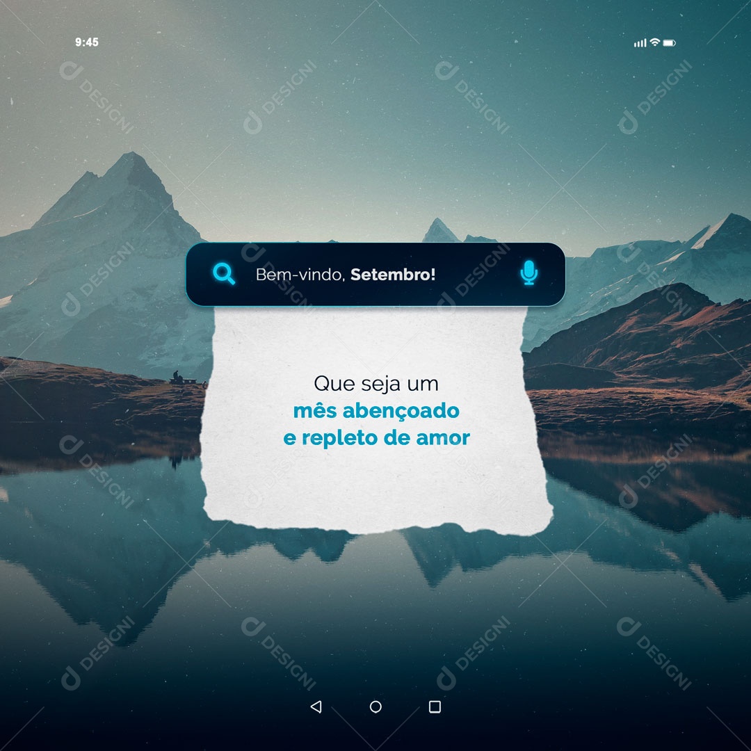 Seja Bem Vindo Setembro Com Novas Energias Social Media PSD Editável
