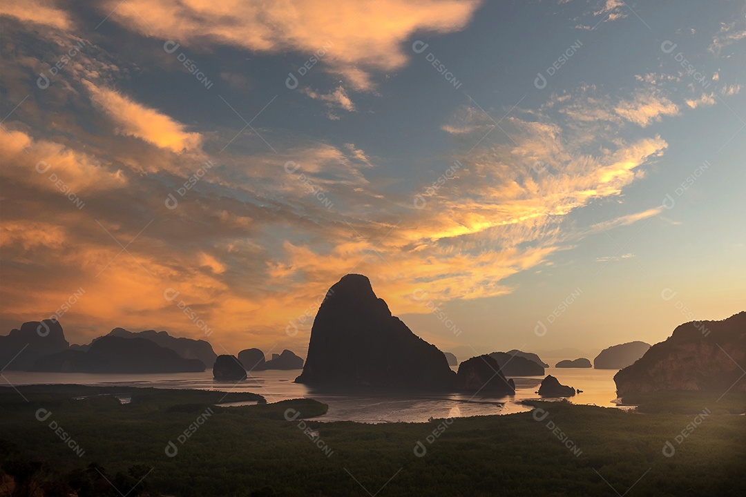 Ponto de referência e popular para atração turística. Viagem do Sudeste Asiático e conceito de férias de verão tropical