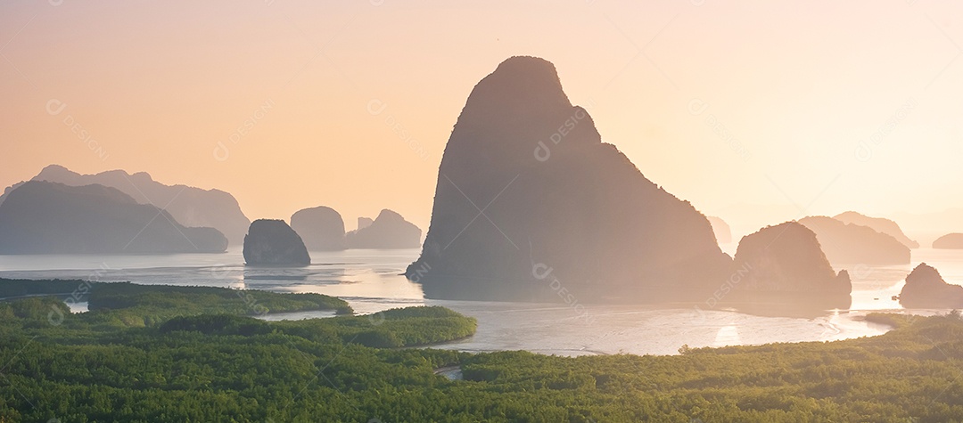 Ponto de referência e popular para atração turística. Viagem do Sudeste Asiático e conceito de férias de verão tropical