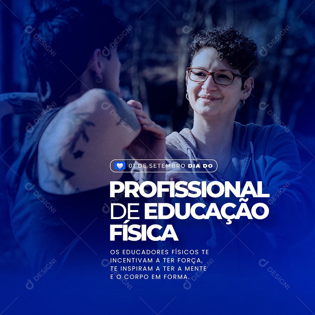 Dia Do Profissional Da Educação Física 1 de Setembro Social Media PSD Editável