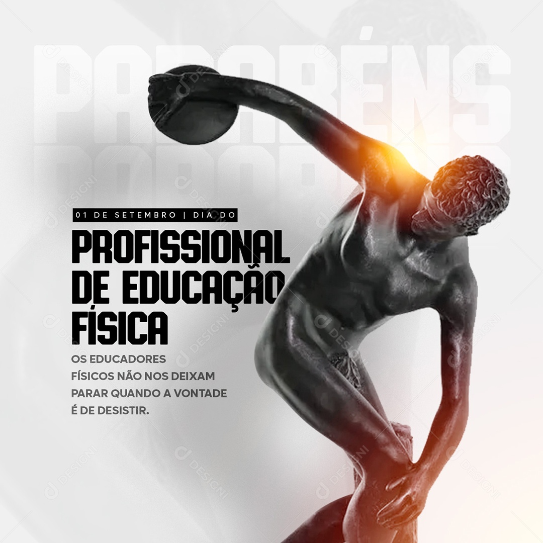 Dia Do Profissional Da Educação Física 1 de Setembro Social Media PSD Editável