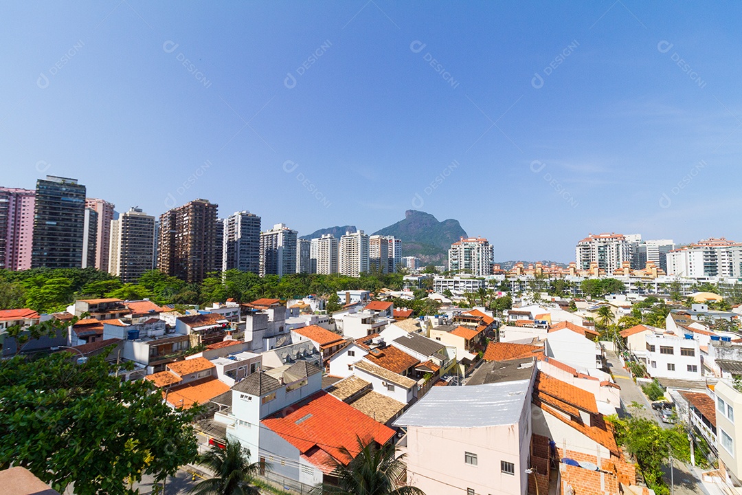 casas e edifícios na Barra da Tijuca no Rio de Janeiro Brasil.