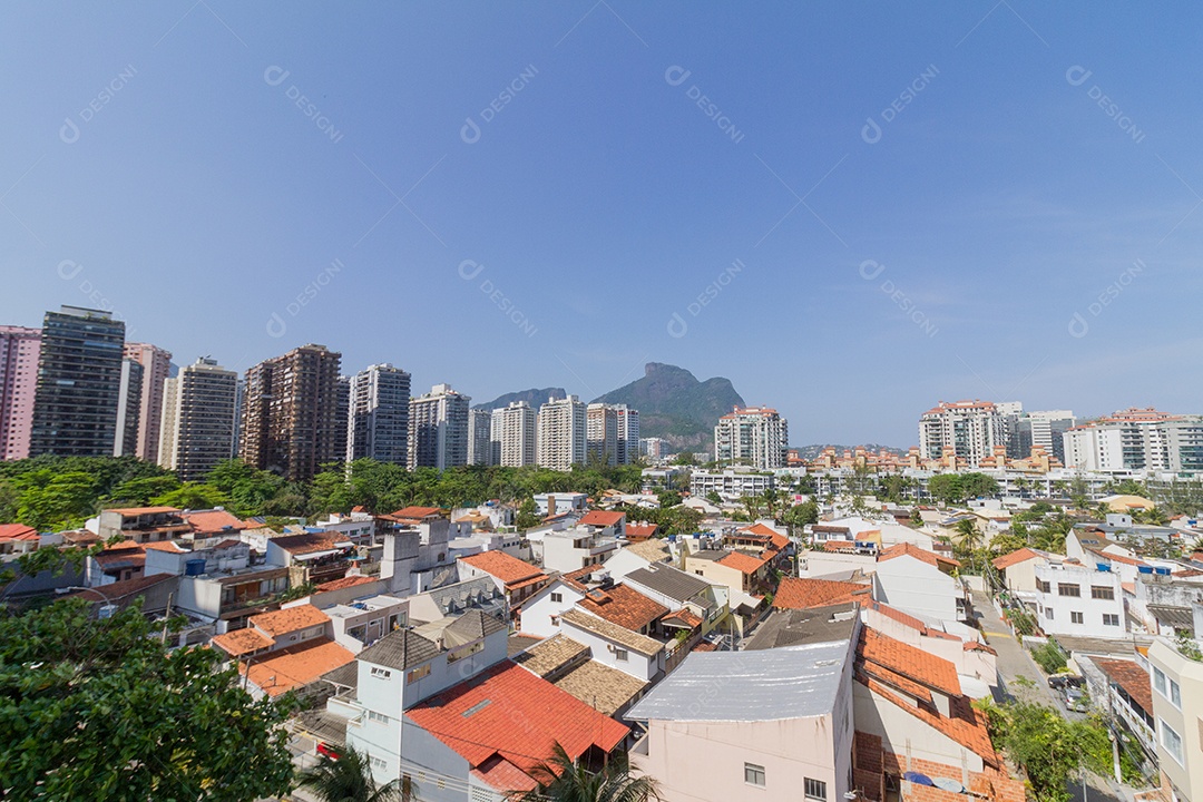 casas e edifícios na Barra da Tijuca no Rio de Janeiro Brasil.