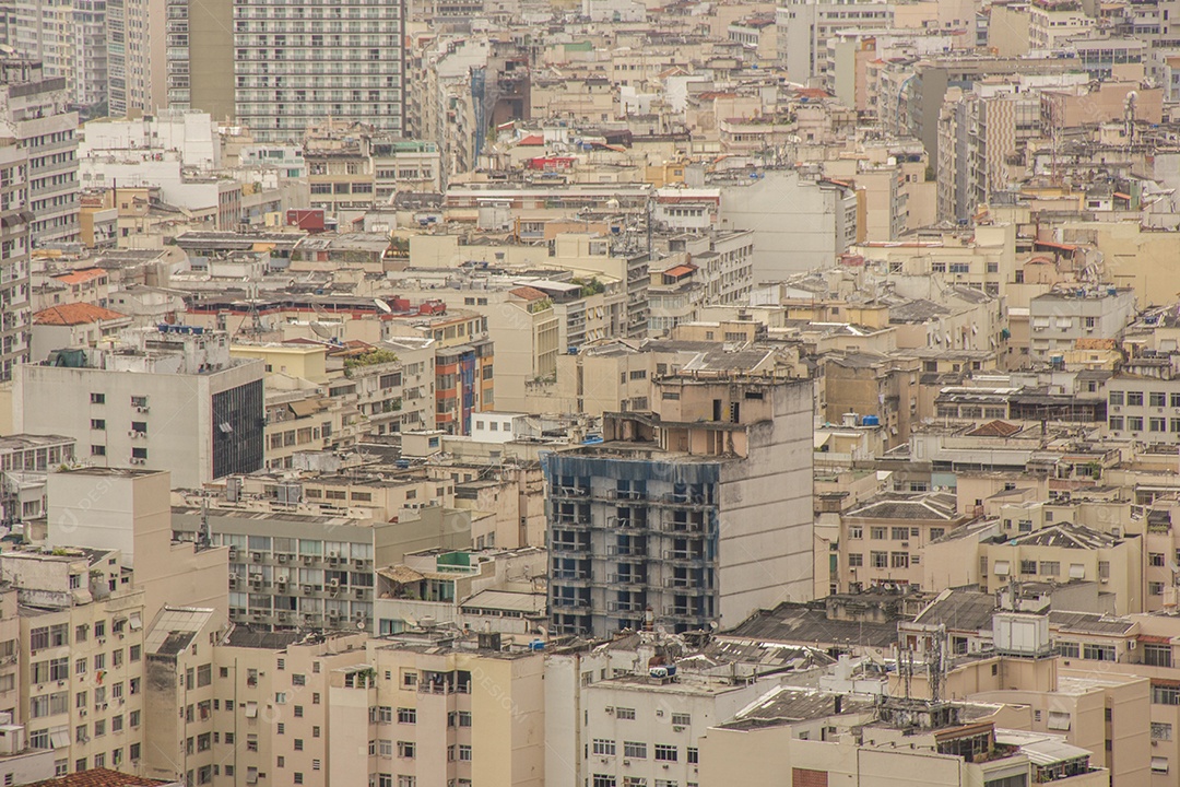 vista aérea do bairro de copacabana no Rio de Janeiro, Brasil.