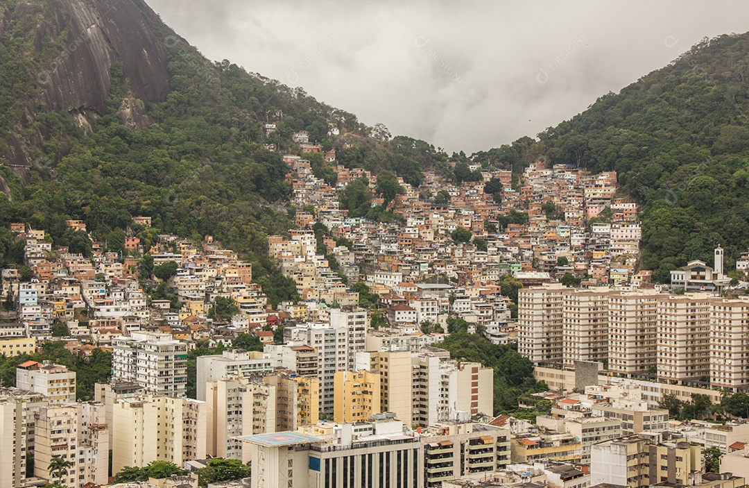 favela tabajara em copacabana no Rio de Janeiro, Brasil.