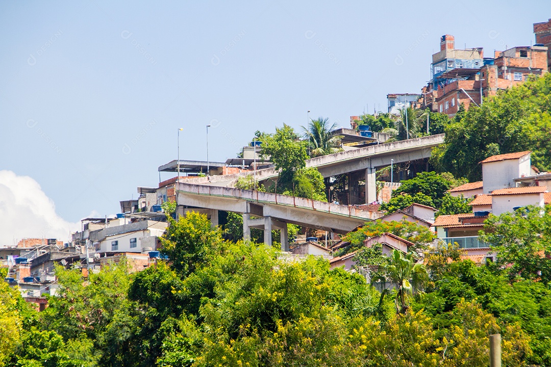 morro da manga visto do bairro de são cristovao no rio de janeiro, brasil.