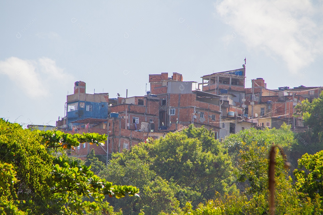 morro da manga visto do bairro de são cristovao no rio de janeiro, brasil.