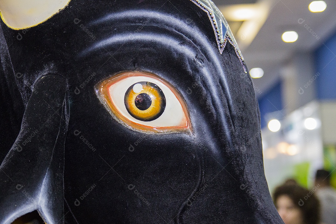 cabeça de um ornamento de boi no Rio de Janeiro.