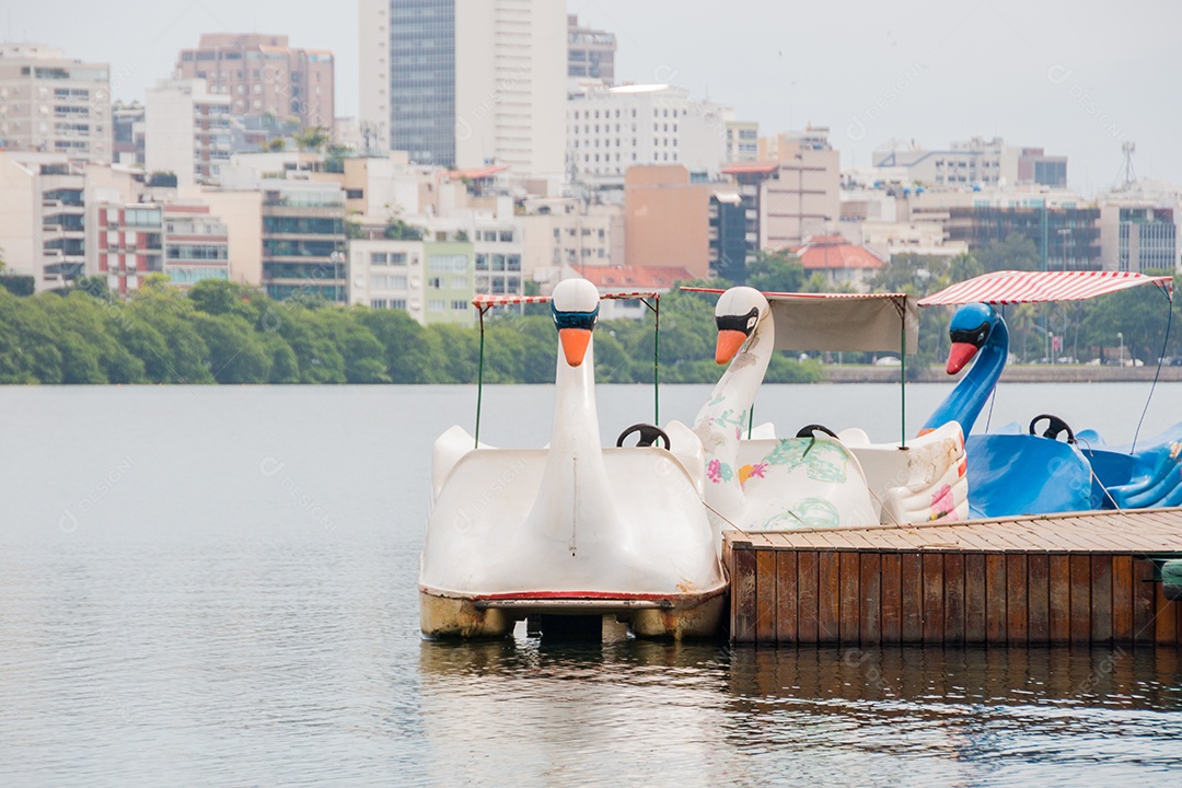 pedalinho da lagoa rodrigo de freitas no Rio de Janeiro Brasil.