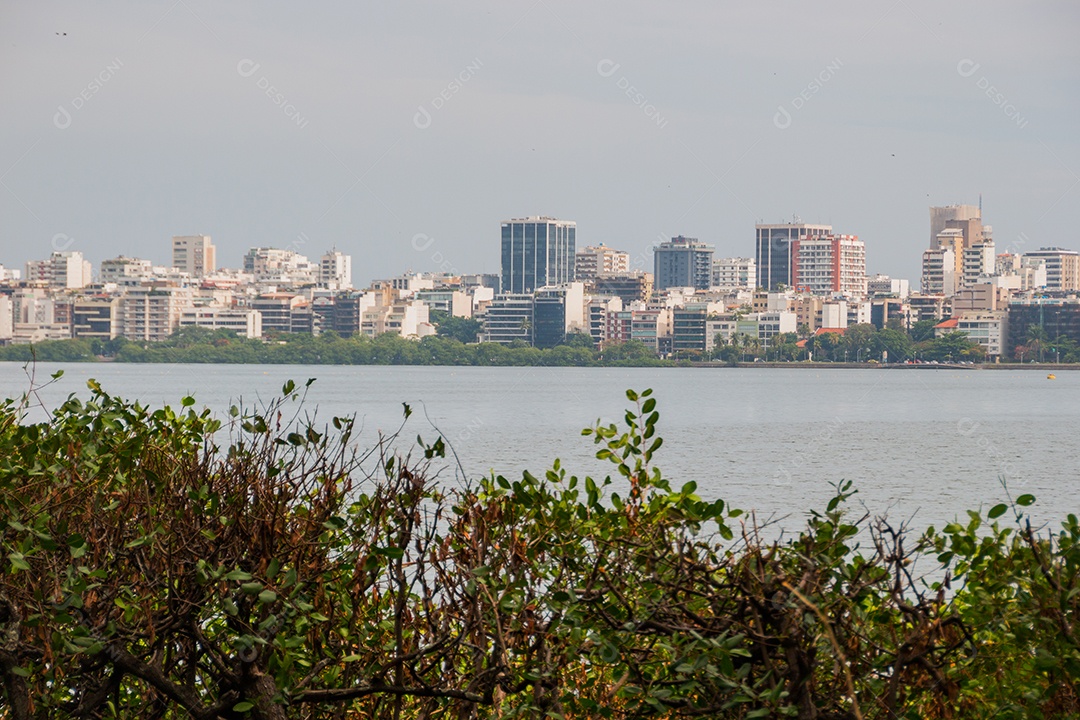 vista da lagoa rodrigo de freitas no Rio de Janeiro Brasil.