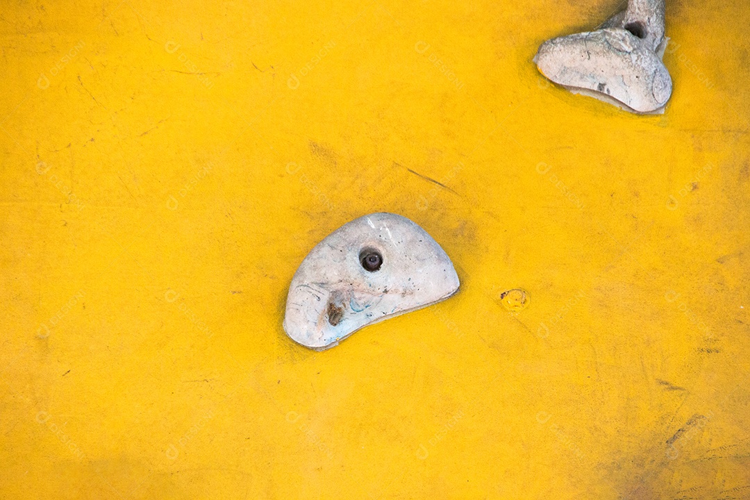 detalhes de uma parede de escalada ao ar livre no Rio de Janeiro Brasil.