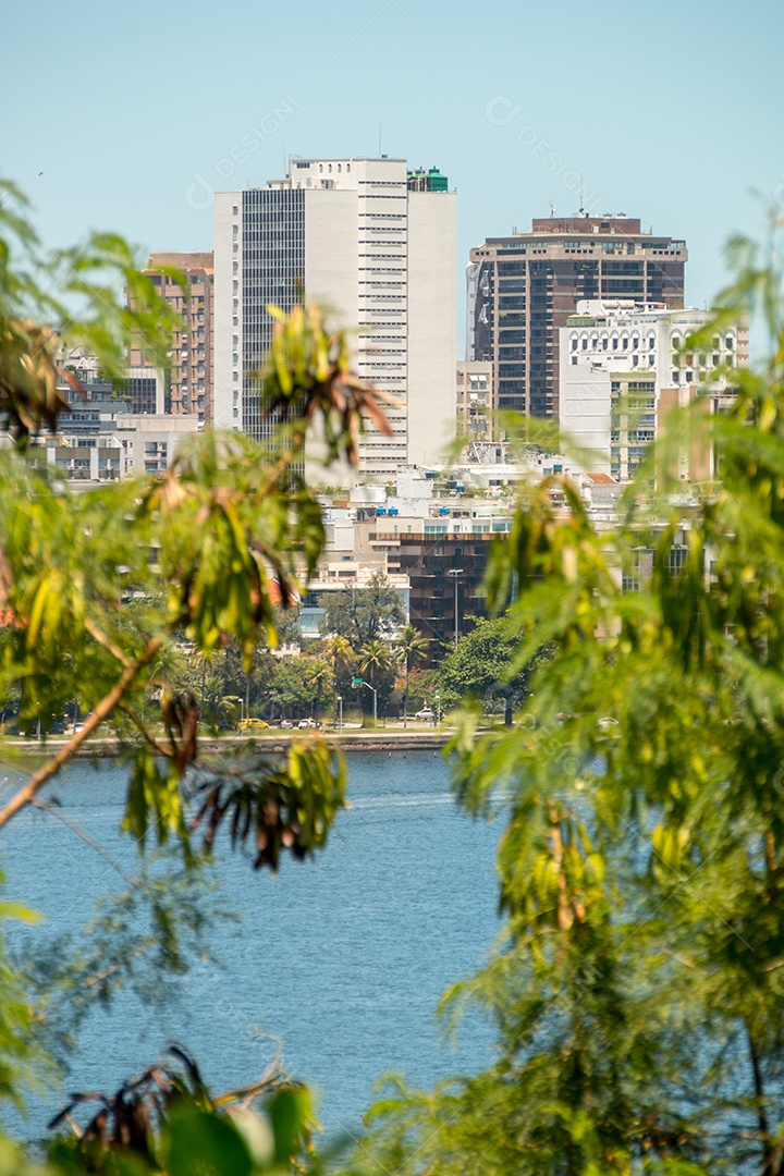 vista da lagoa rodrigo de freitas no Rio de Janeiro Brasil.