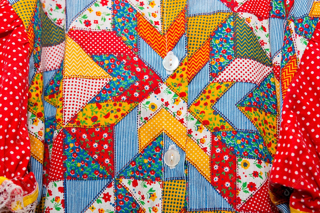 estampa típica de festa junina. Festa muito popular no nordeste do Brasil.