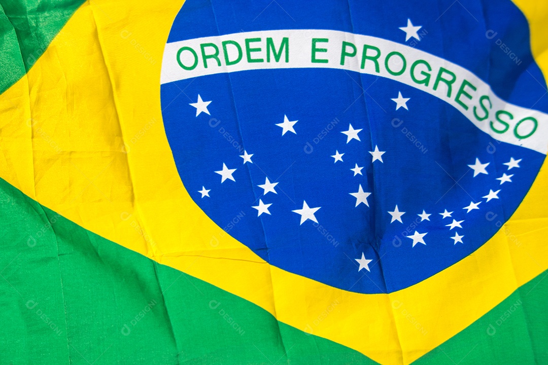 bandeira do brasil ao ar livre no Rio de Janeiro Brasil.