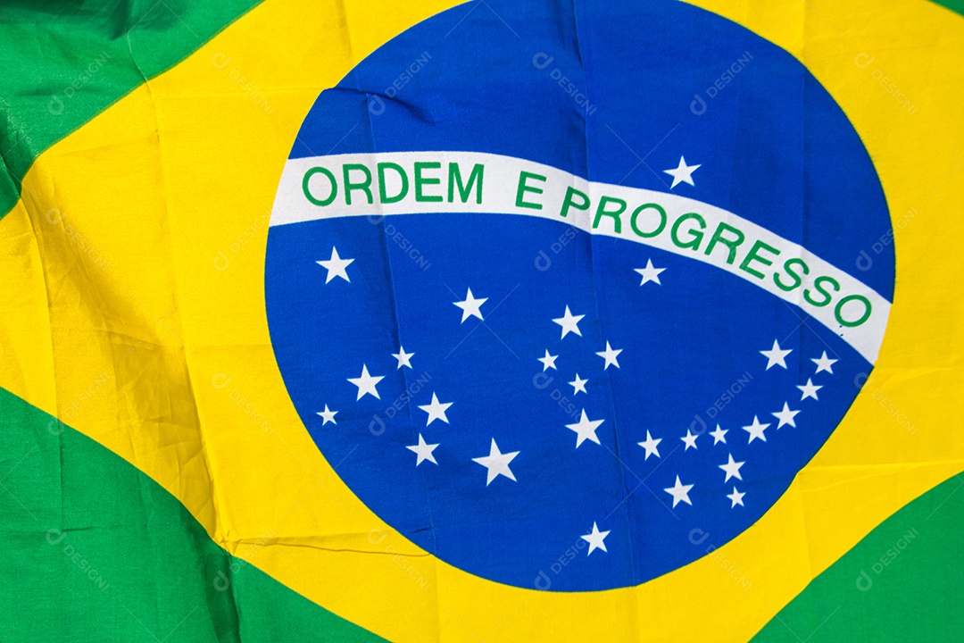 bandeira do brasil ao ar livre no Rio de Janeiro Brasil.