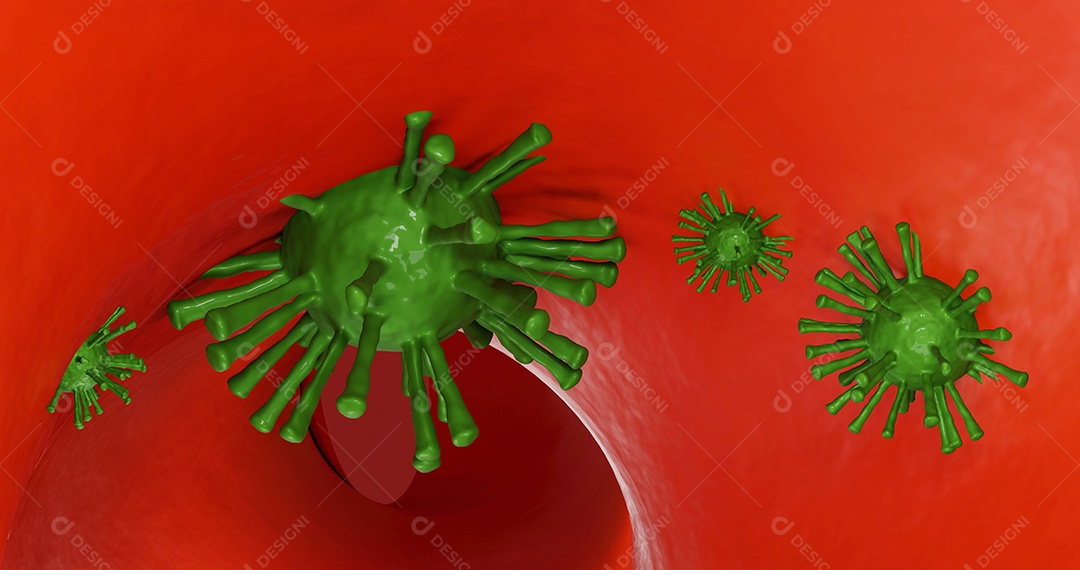 Doença do vírus corona (COVID-19) infecção de ilustração médica. vírus da gripe respiratória