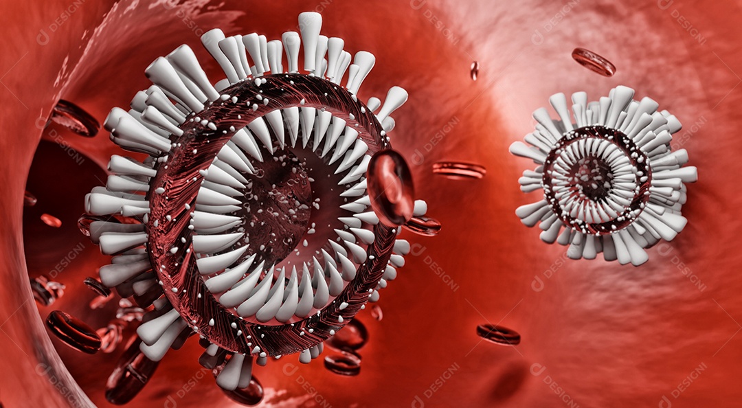 Doença do vírus corona (COVID-19) infecção de ilustração médica