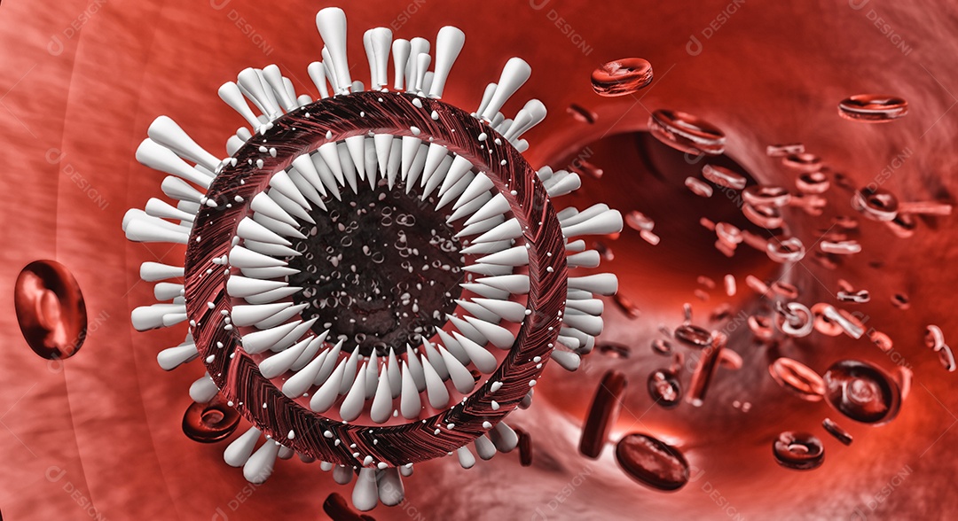 Doença do vírus corona (COVID-19) infecção de ilustração médica