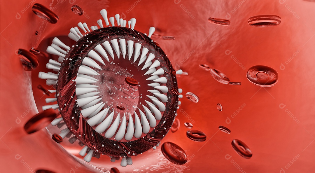 Doença do vírus corona (COVID-19) infecção de ilustração médica