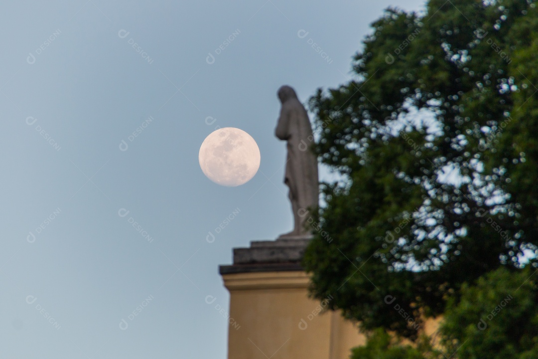 full moon in Rio de Janeiro, Brazil.