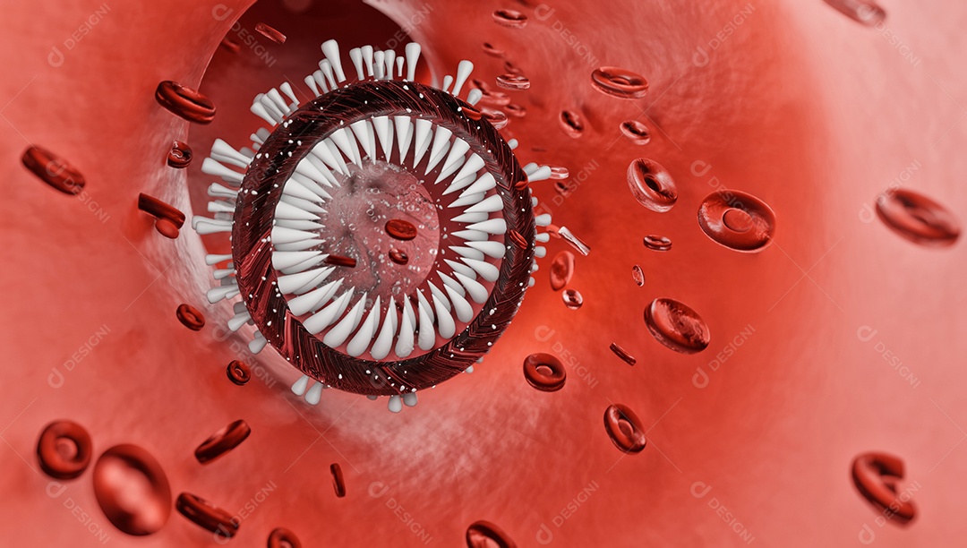 Doença do vírus corona (COVID-19) infecção de ilustração médica