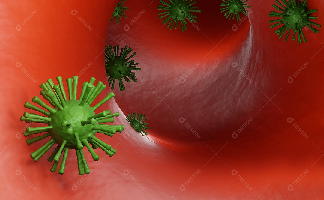 Doença do vírus corona (COVID-19) infecção de ilustração médica. vírus da gripe respiratória
