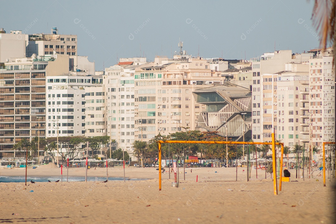 Praia de Copacabana no Rio de Janeiro.