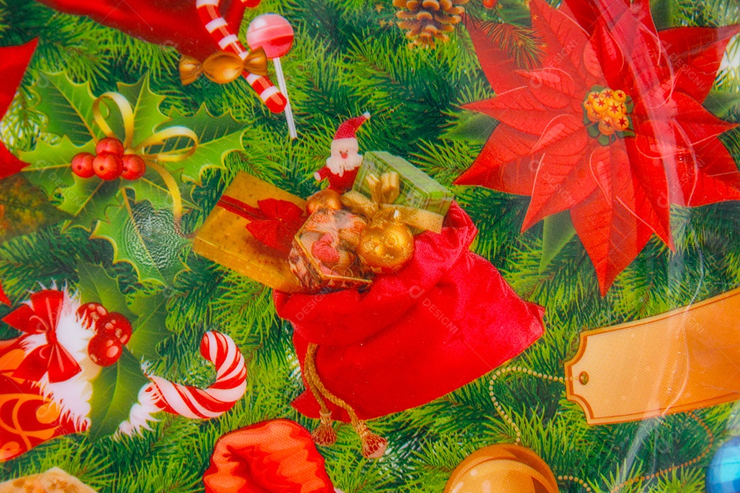 decorative christmas background in Rio de Janeiro.