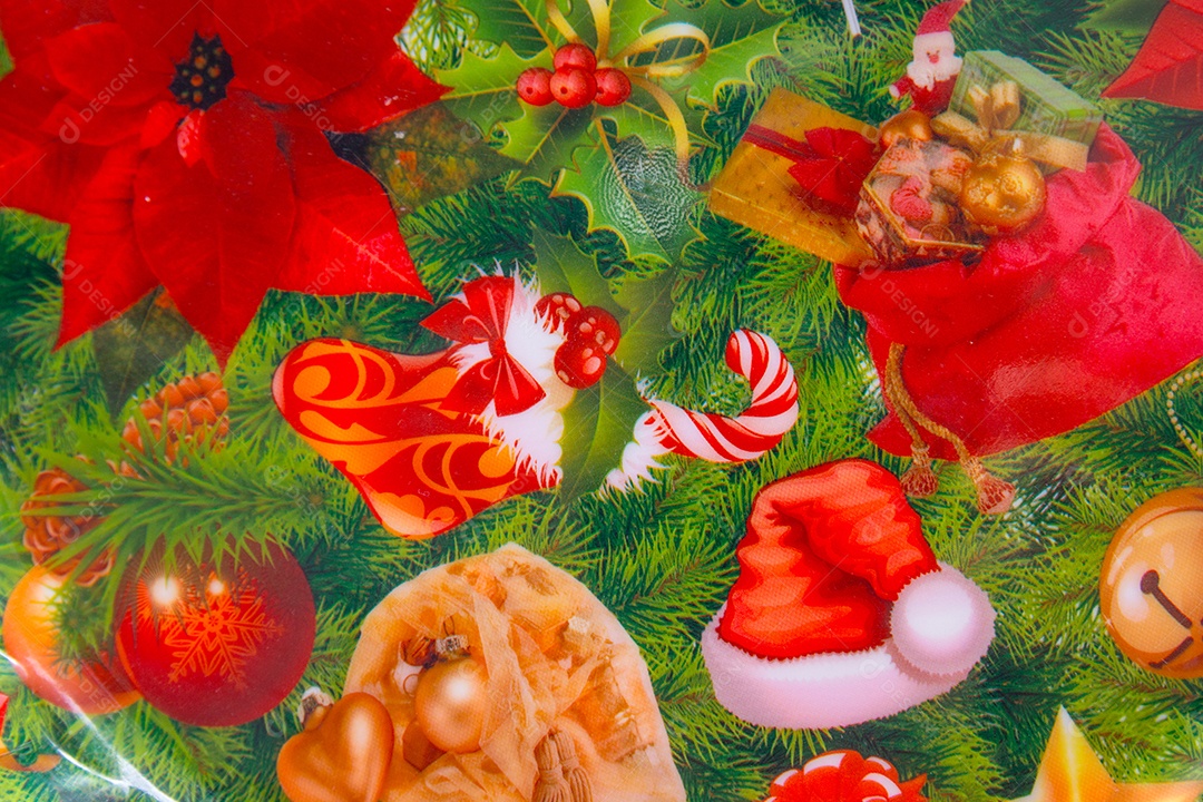 decorative christmas background in Rio de Janeiro.