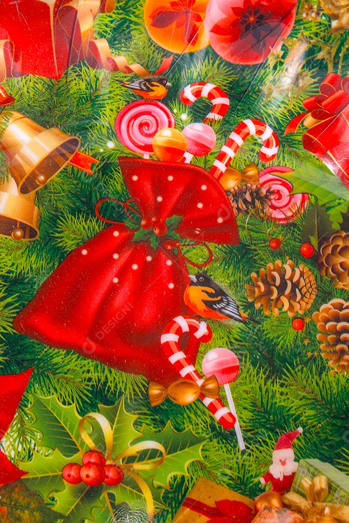 decorative christmas background in Rio de Janeiro.