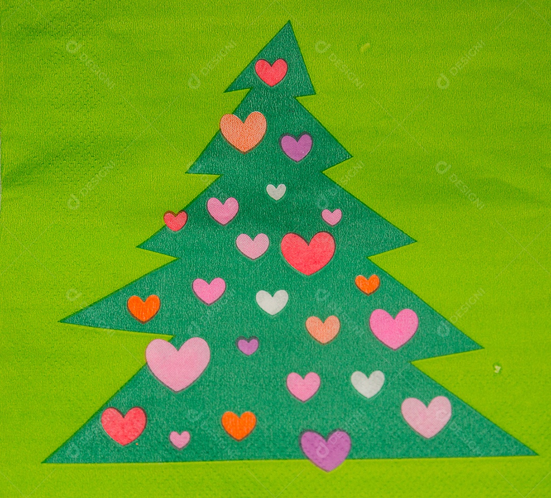 Guardanapo decorativo com tema natalino em fundo branco no Rio de Janeiro.